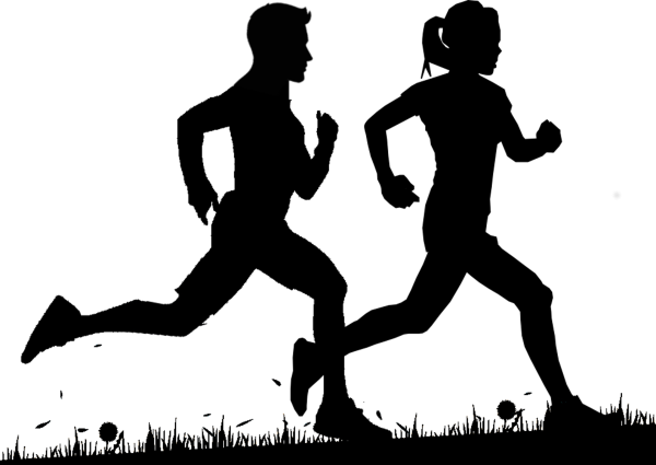 Силуэт бегущего человека