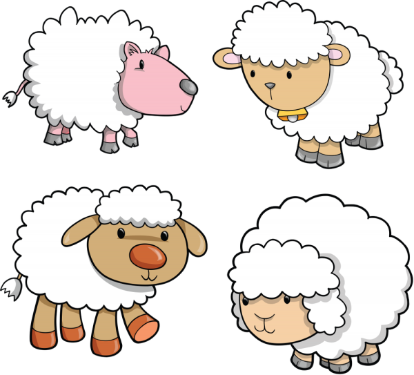 Овечка мультяшная