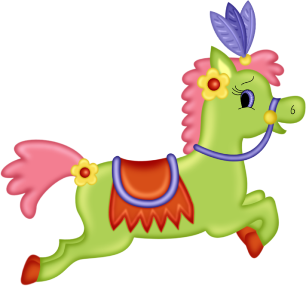 Цветные лошадки