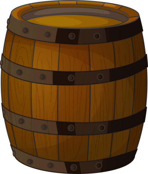 Бочка мультяшная