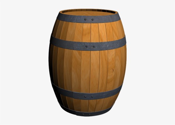 Бочка на прозрачном фоне