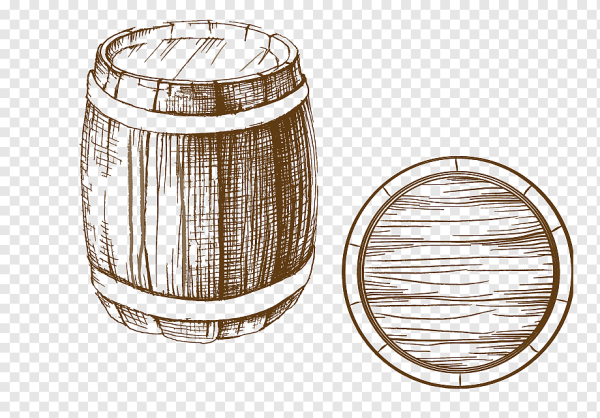 Деревянная бочка вектор