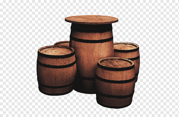 Деревянная бочка без фона