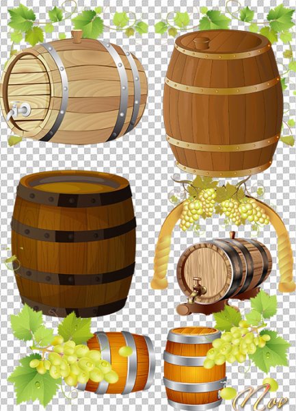 Бочка для вина мультяшная