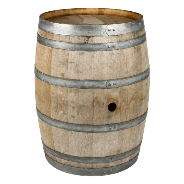 Деревянная бочка на прозрачном фоне