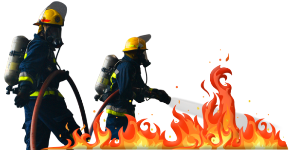 Пожарный без фона