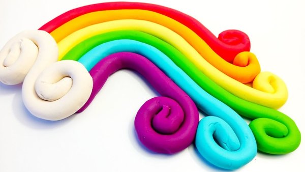 Радужный пластилин