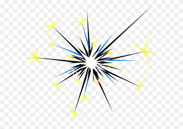 Искры на прозрачном фоне