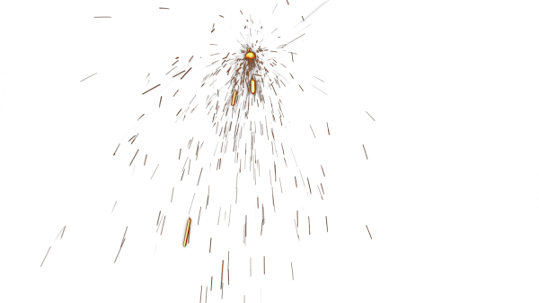 Искры на прозрачном фоне