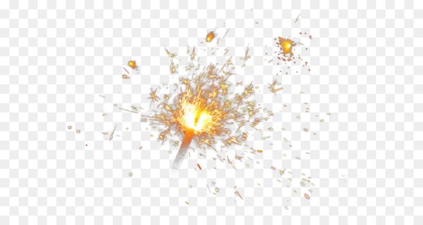 Бенгальский огонь на прозрачном фоне