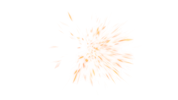Искры от огня на прозрачном фоне