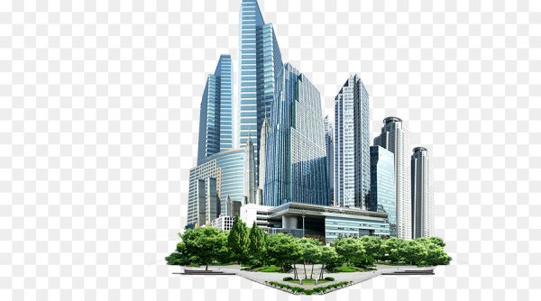 Небоскреб на белом фоне