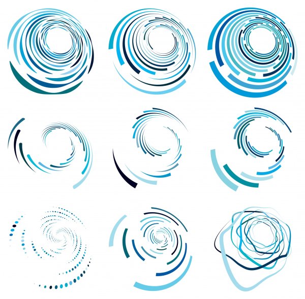 Завихрения на прозрачном фоне