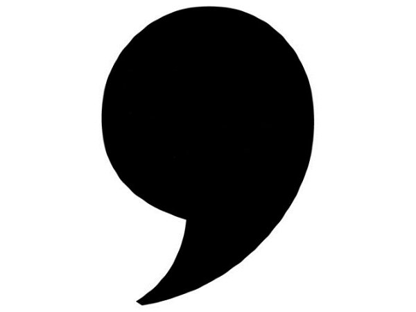 Запятая на прозрачном фоне