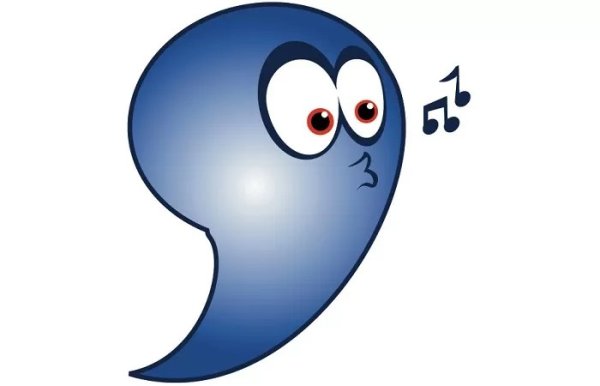 Запятая без фона