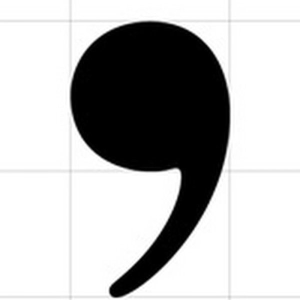 Запятая на прозрачном фоне