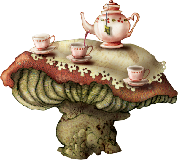 Алиса в стране чудес на прозрачном фоне