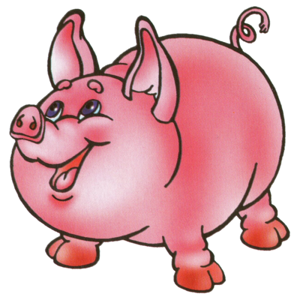 Свинья мультяшная