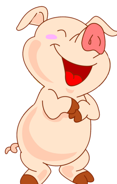 Хрюша на белом фоне