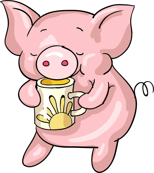 Свинья рисунок