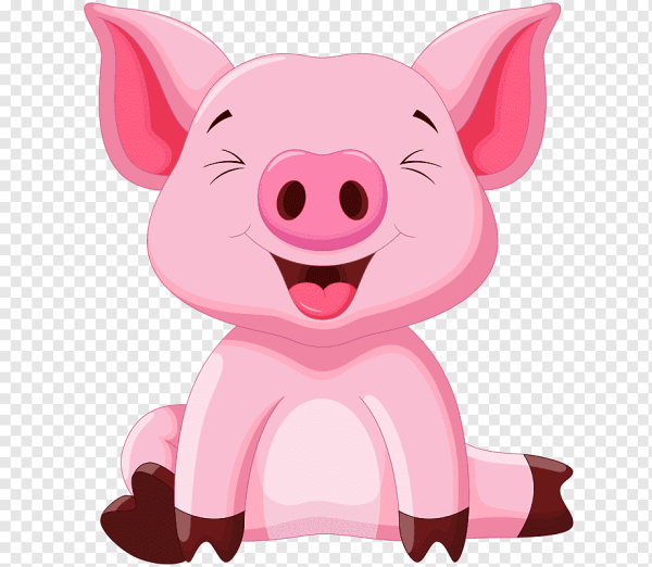 Хрюша на белом фоне