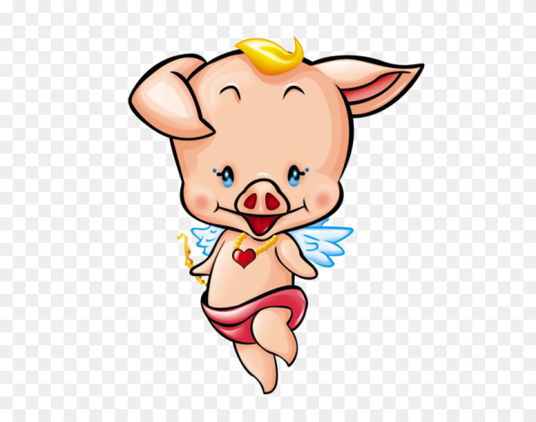 Хрюшка на прозрачном фоне