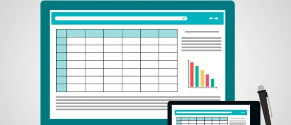 Электронные таблицы вектор