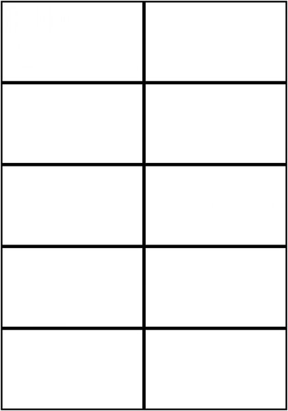 Разметка для визиток на а4