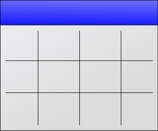 Таблица с пустыми ячейками