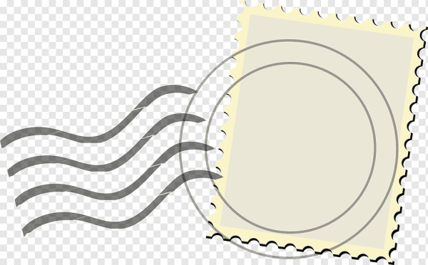 Почтовая марка на прозрачном фоне