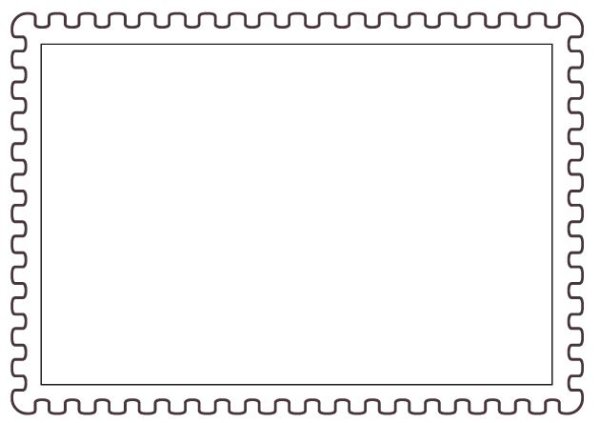Контур почтовой марки