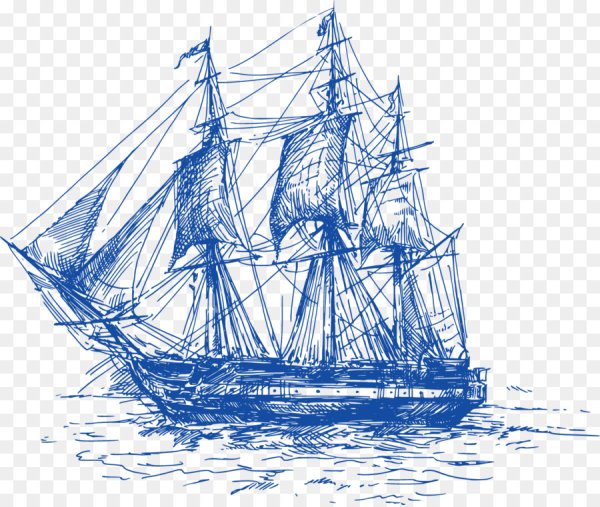 Парусный корабль вектор