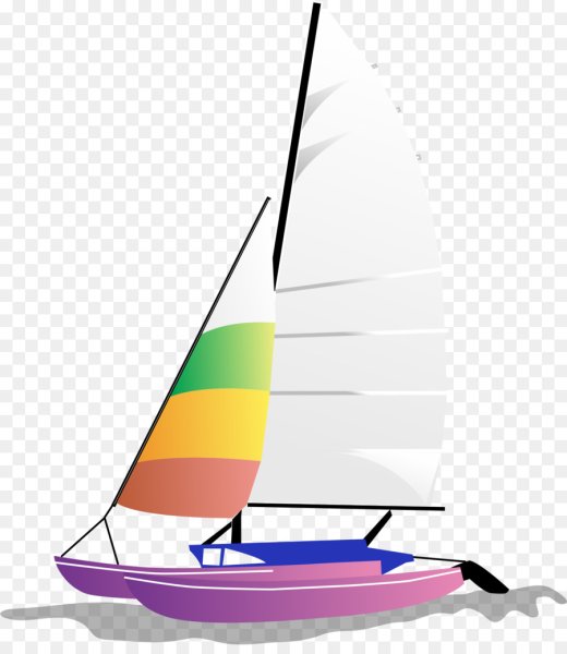 Лодка с парусом вектор