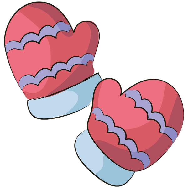 Варежки на прозрачном фоне