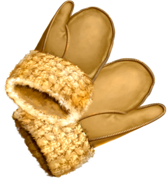 Рукавица на прозрачном фоне