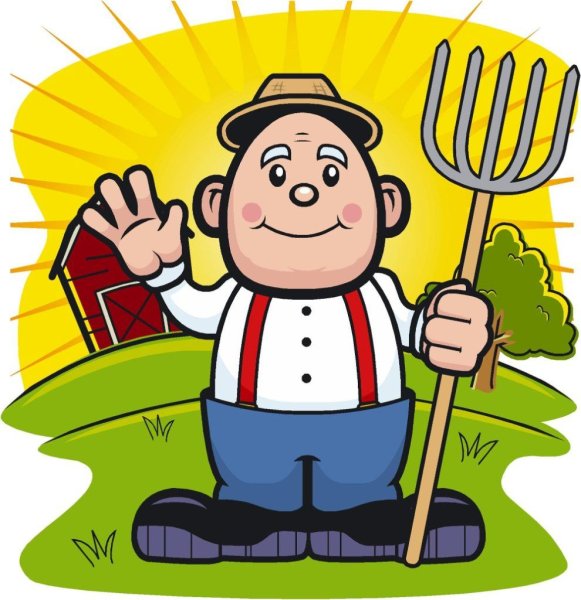 Фермер нарисованный