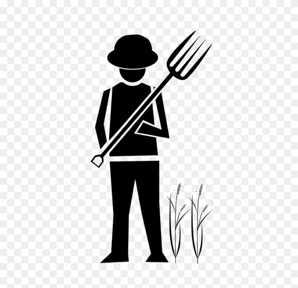 Фермер силуэт