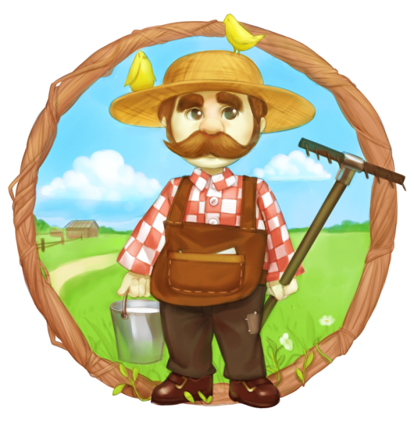 Фермер нарисованный