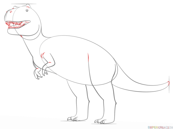 Тираннозавр рисунок для детей