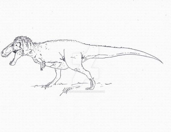 Тираннозавр рекс карандашом