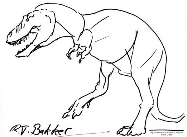 Рисунок тираннозавра легкий