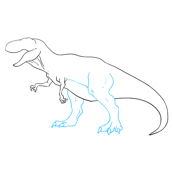 Тираннозавр раскраска легкая