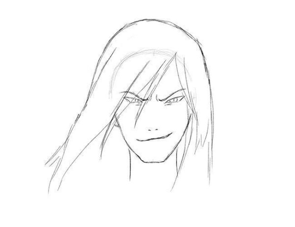 Орочимару рисунок карандашом