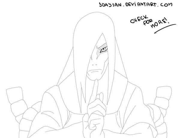 Орочимару раскраска лицо