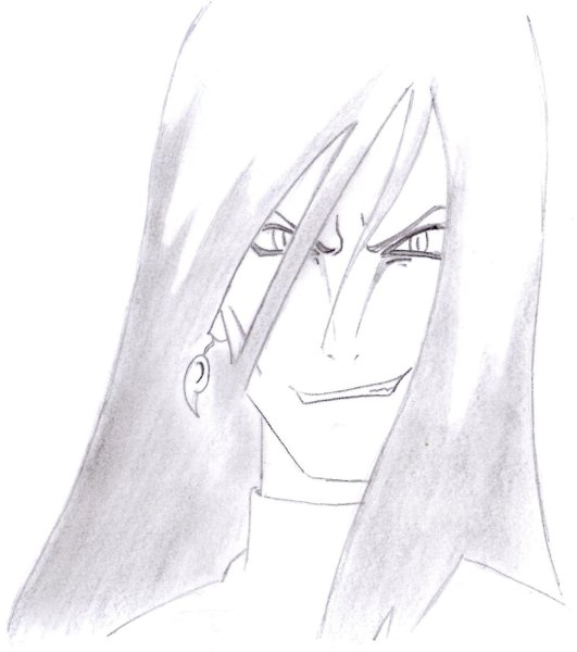 Орочимару раскраска портрет