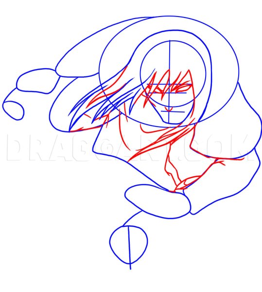 How to draw Orochimaru