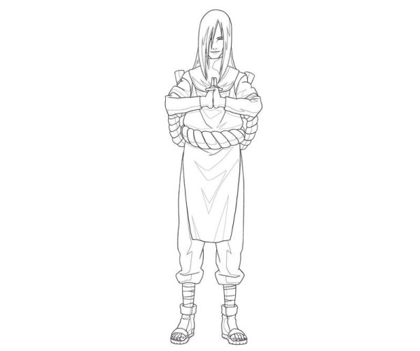 Раскраска Наруто персонажи Орочимару