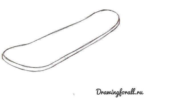 Рисунок скейта поэтапно