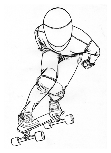 Скейтбордист мультяшный