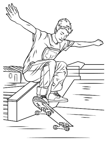 Раскраски скейтеры